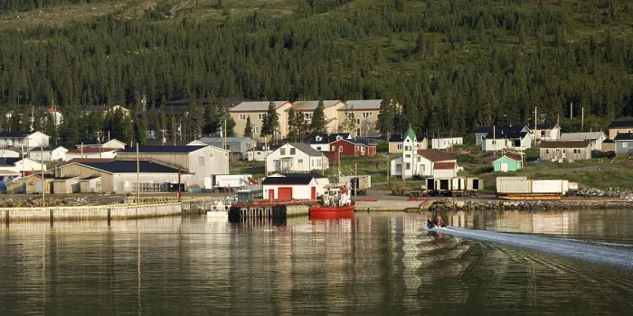 Framed Print : Landing stage, Nain, Labrador, Canada