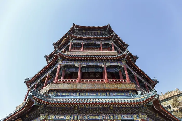 Framed Print : Landmark Tower of Buddhist Incense at the Summer Palace in Beijing