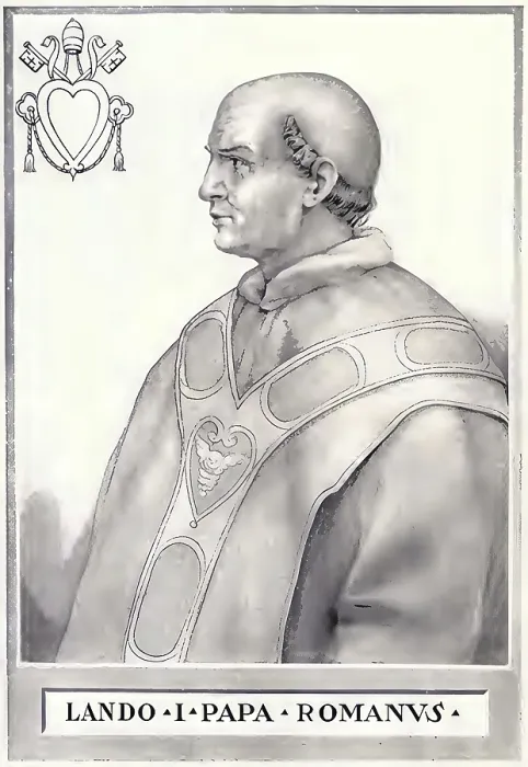 Framed Print : Lando (lat. Landus, born in the 9th century east of Rome)