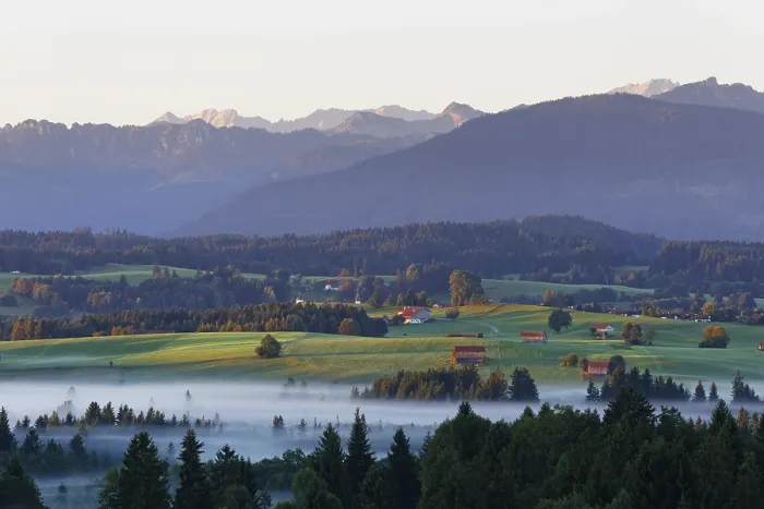 Framed Print : Landscape in the Alpine Foreland Framed Print : Landscape in the Alpine Foreland