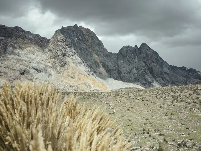 Framed Print : Landscape in the Andean highlands