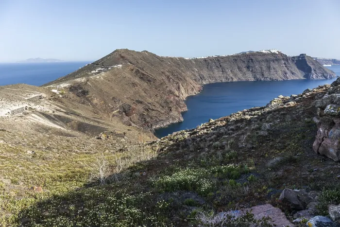 Framed Print : Landscape of the caldera, panoramic view Framed Print : Landscape of the caldera, panoramic view