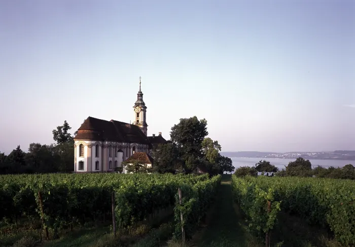 Framed Print : Landscape with Lake Constance, St. Sankt, Saint Framed Print : Landscape with Lake Constance, St. Sankt, Saint
