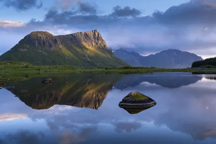 Framed Print : Landscape on the Lofoten Islands Framed Print : Landscape on the Lofoten Islands