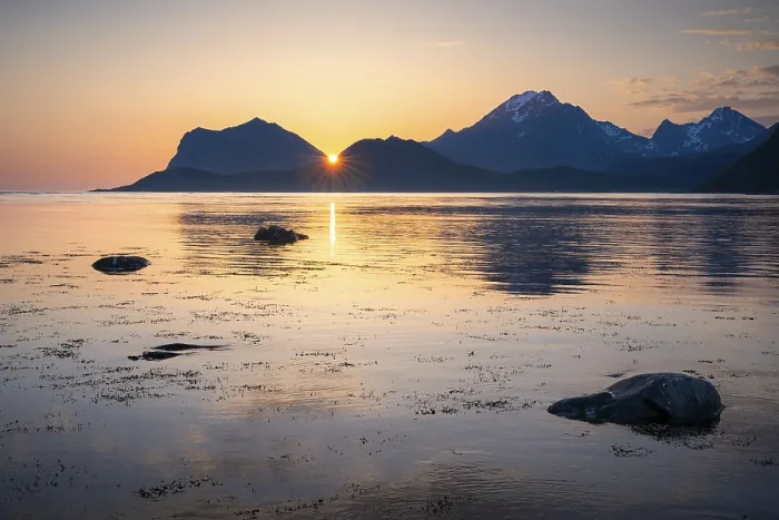 Framed Print : Landscape on the Lofoten Islands Framed Print : Landscape on the Lofoten Islands