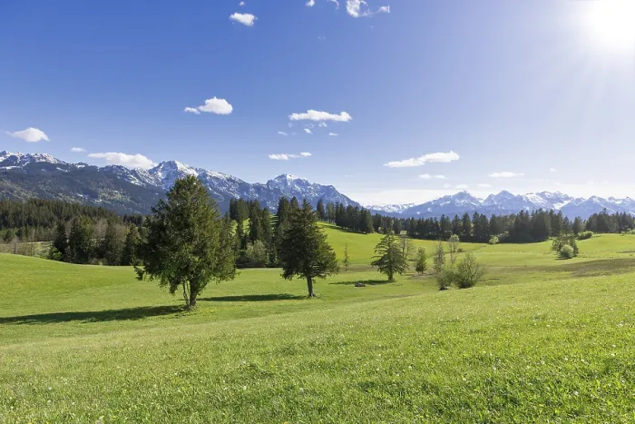 Framed Print : Landscape near Buching, Allgaeu Alps