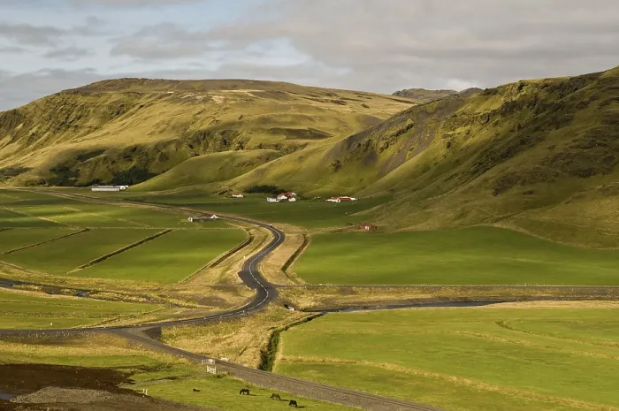 Framed Print : Landscape near Vik, Iceland, Europe Framed Print : Landscape near Vik, Iceland, Europe