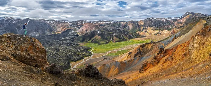 Framed Print : Landscape panorama, Dramatic volcanic landscape Framed Print : Landscape panorama, Dramatic volcanic landscape