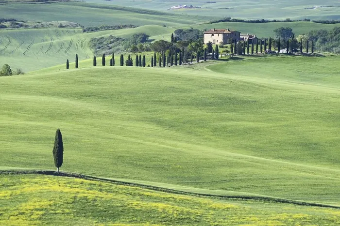 Framed Print : Landscape around Pienza, Val dOrcia Framed Print : Landscape around Pienza, Val dOrcia