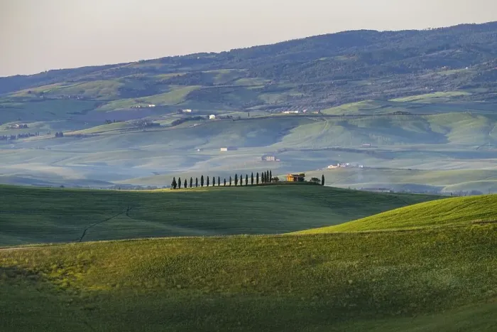 Framed Print : Landscape around Pienza, Val dOrcia