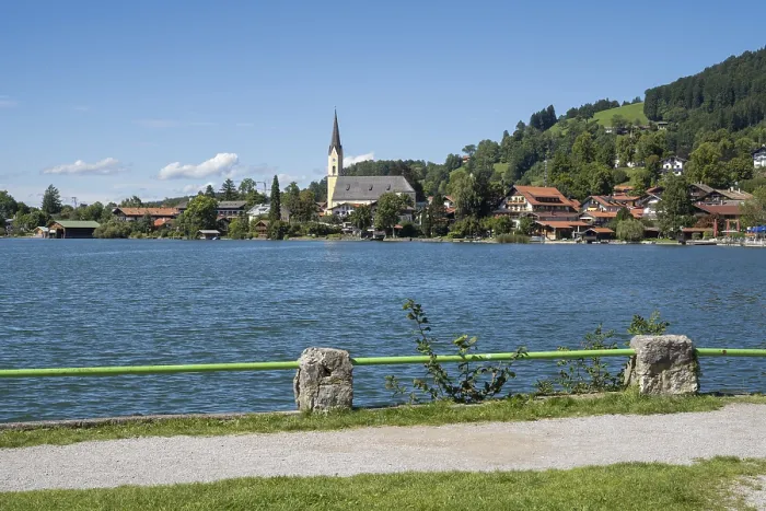Framed Print : Landscape at Schliersee, St. Sixtus church Framed Print : Landscape at Schliersee, St. Sixtus church
