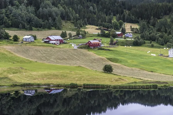 Framed Print : Landscape in the Setesdal in Norway in the summer time Framed Print : Landscape in the Setesdal in Norway in the summer time