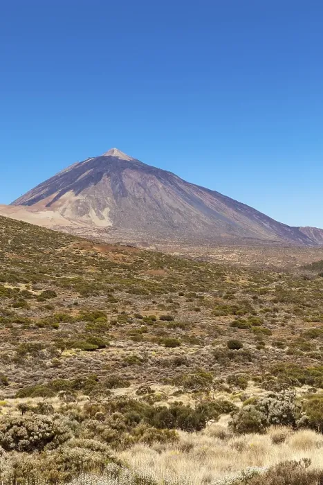Framed Print : Landscape with vegetation typical of the Parque Nacional de las Canadas del Teide