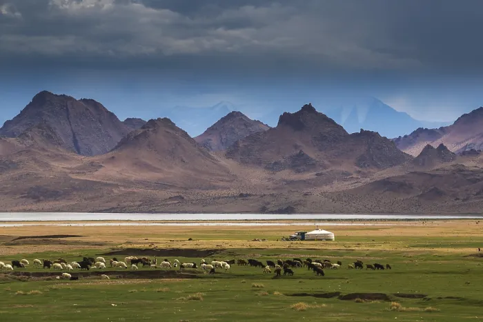 Framed Print : Landscape of Western Mongolia. Mount Tsambagarav Framed Print : Landscape of Western Mongolia. Mount Tsambagarav