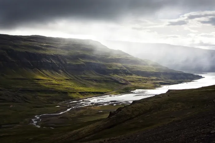 Framed Print : Landscape in the Westfjords, Iceland, Europe Framed Print : Landscape in the Westfjords, Iceland, Europe