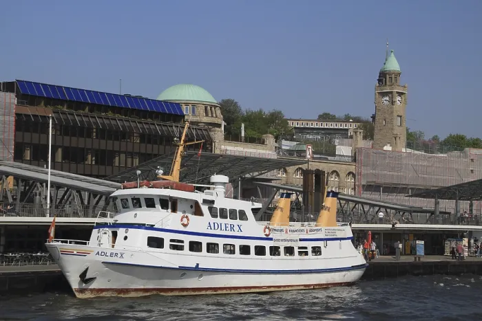 Framed Print : Landungsbrucken, steamer Adler X