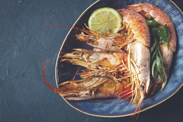 Framed Print : Langoustines, Australian, freshly frozen on ice Framed Print : Langoustines, Australian, freshly frozen on ice