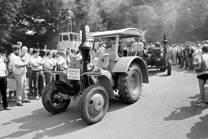 Framed Print : Lanz Bulldog Parade, grounds of the Agricultural Exhibition AGRA