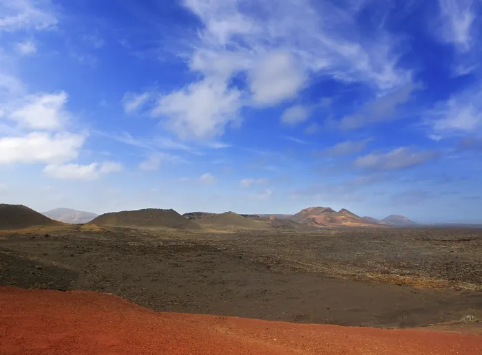 Framed Print : Lanzarote Timanfaya National Park Fire Mountains volcanic lava stone In Canary Islands