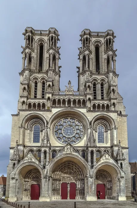 Framed Print : Laon Cathedral is one of the most important examples of the Gothic architecture of the 12th