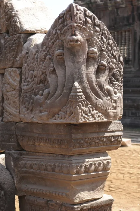 Framed Print : Laos: The historic Khmer temples ruins and ornaments of What Phou at the Mekong River