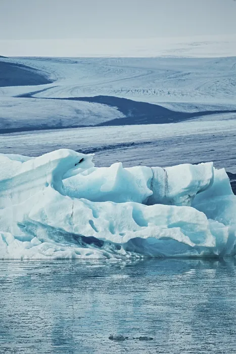 Framed Print : Large blue iceberg floating in cold Framed Print : Large blue iceberg floating in cold