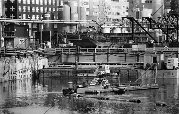 Framed Print : Large construction site in March 1996