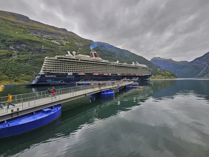 Framed Print : A large cruise ship, Mein Schiff 6