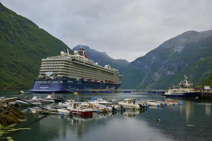 Framed Print : A large cruise ship, my ship 6