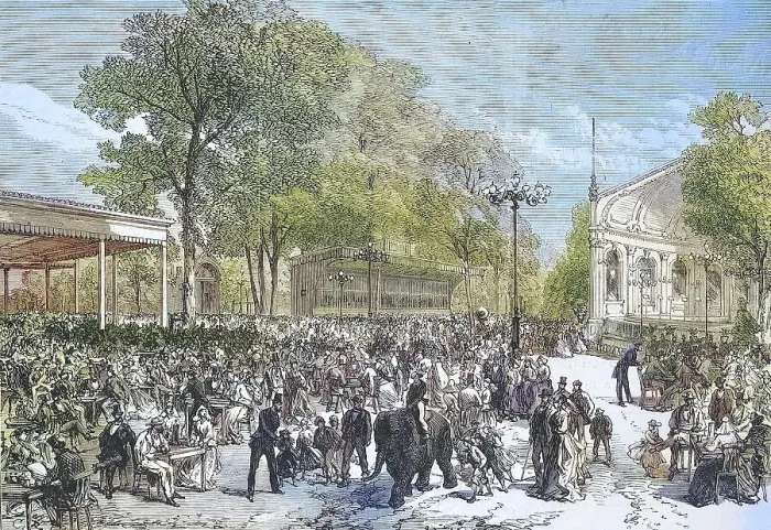 Framed Print : Large folk festival in the city and zoo