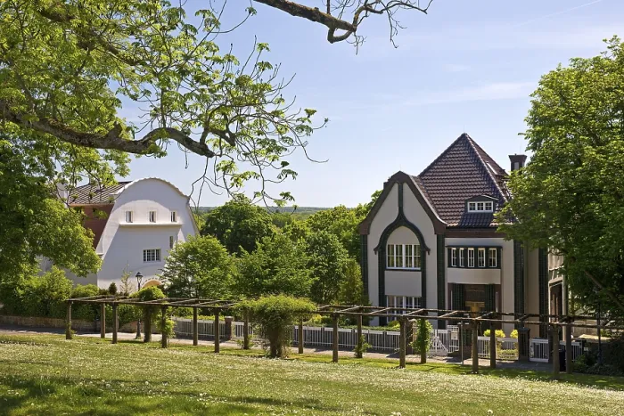 Framed Print : Large Gluckert House and Behrens House