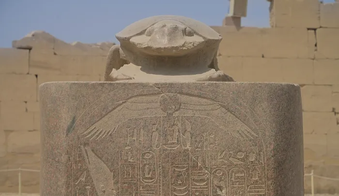 Framed Print : Large scarab, Karnak Temple, Karnak, Egypt, Africa