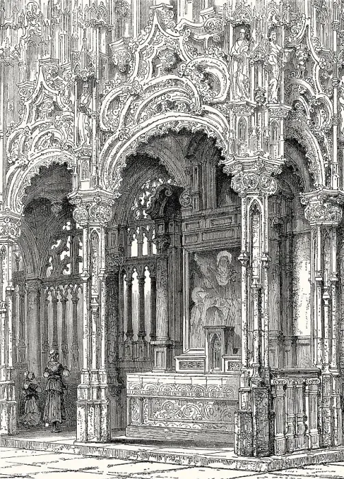 Framed Print : The late Gothic rood screen, 16th century by stonemason J