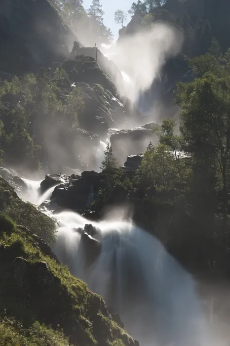 Framed Print : Lattefossen Waterfall, Norway, Europe