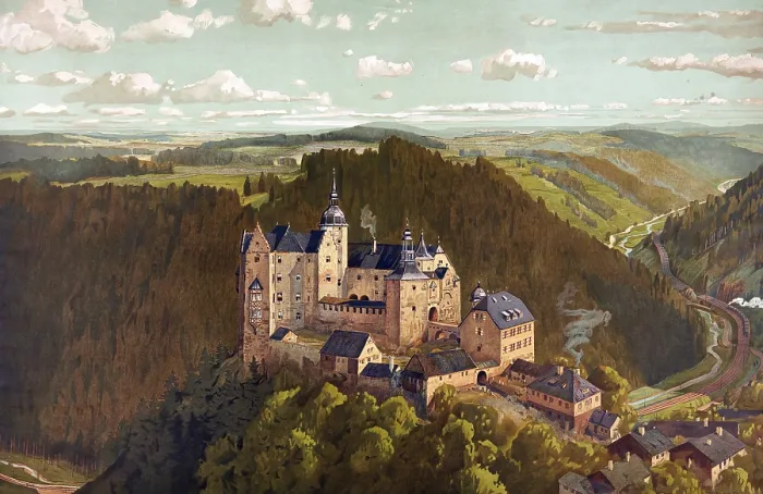 Framed Print : Lauenstein Castle in the Franconian Forest Framed Print : Lauenstein Castle in the Franconian Forest