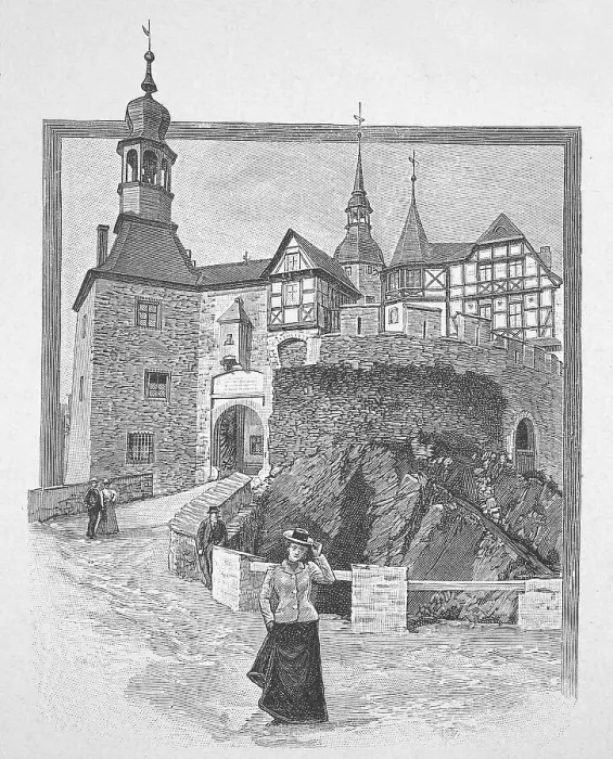 Framed Print : Lauenstein Castle near Ludwigstadt around 1880