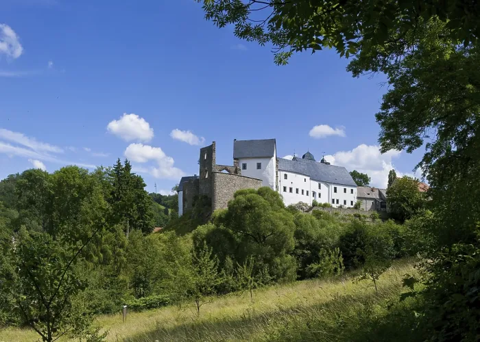 Framed Print : Lauenstein is a district of the town of Geising in the upper Mueglitz valley