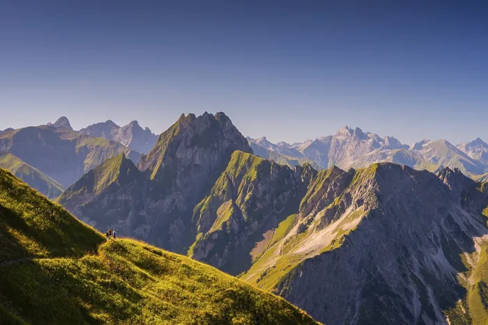 Framed Print : Laufbacher Eck-Weg, panoramic high trail from the Nebelhorn into the Oytal Framed Print : Laufbacher Eck-Weg, panoramic high trail from the Nebelhorn into the Oytal