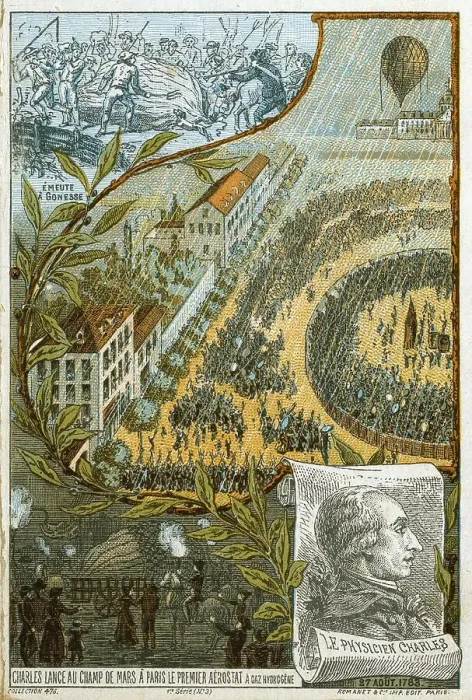 Framed Print : Launch of the first hydrogen-filled (unmanned) balloon from the Champ de Mars Framed Print : Launch of the first hydrogen-filled (unmanned) balloon from the Champ de Mars