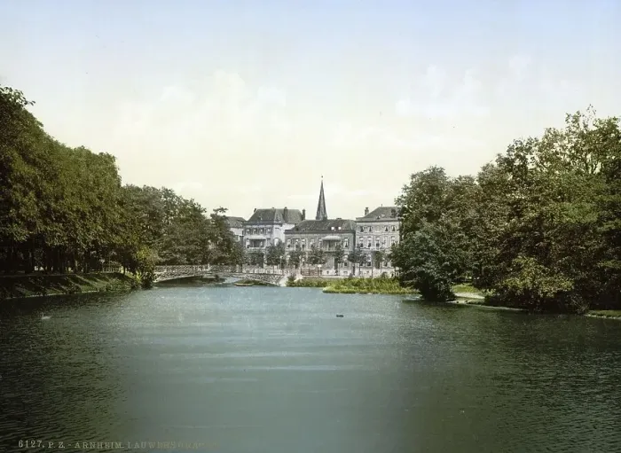 Framed Print : Lauwers Gracht in Arnhem, Arnhem