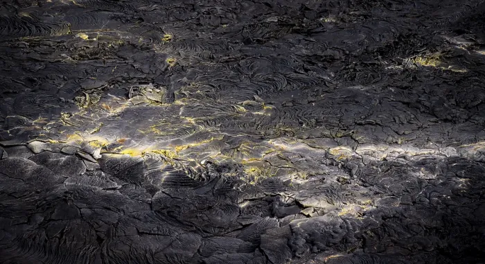 Framed Print : Lava field with sulphur deposits Framed Print : Lava field with sulphur deposits