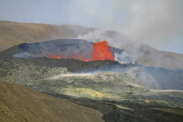 Framed Print : Lava fountains and volcanic craters Framed Print : Lava fountains and volcanic craters