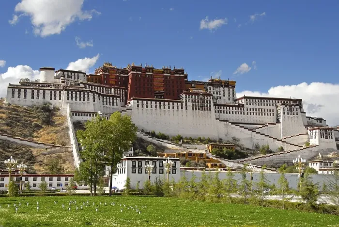 Framed Print : Lawn in front of Potala Palace Lhasa Tibet China