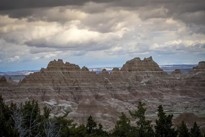 Framed Print : A layered rugged terrain rock formations of the preserve national park Framed Print : A layered rugged terrain rock formations of the preserve national park