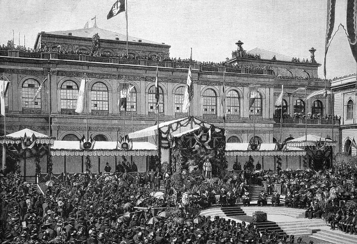 Framed Print : Laying of the foundation stone of the new town hall in Hamburg on 05 / 06 / 1886 Framed Print : Laying of the foundation stone of the new town hall in Hamburg on 05 / 06 / 1886