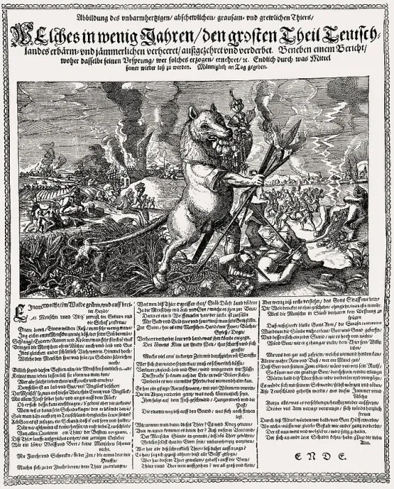 Framed Print : Leaflet, Thirty Years War