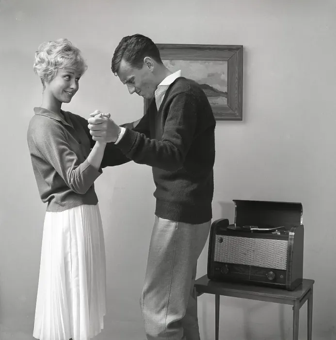 Framed Print : Learning to dance in the 1950s Framed Print : Learning to dance in the 1950s