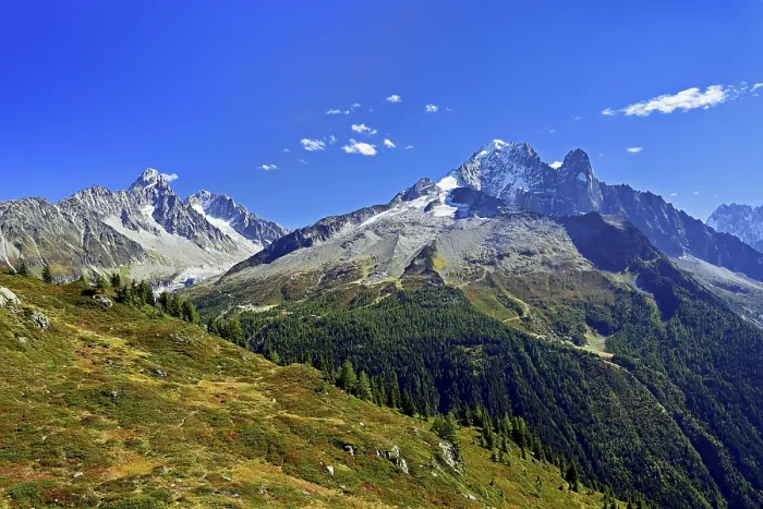 Framed Print : From left Aiguille du Chardonnet