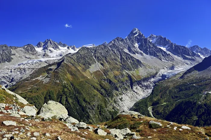 Framed Print : From left front Glacier du Tour back Aiguilles du Tour Framed Print : From left front Glacier du Tour back Aiguilles du Tour