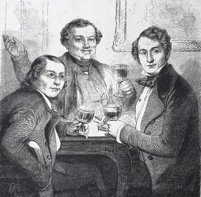 Framed Print : Left, Karl Herlosssohn, Borromaeus Sebastian Georg Karl Reginald Herloss